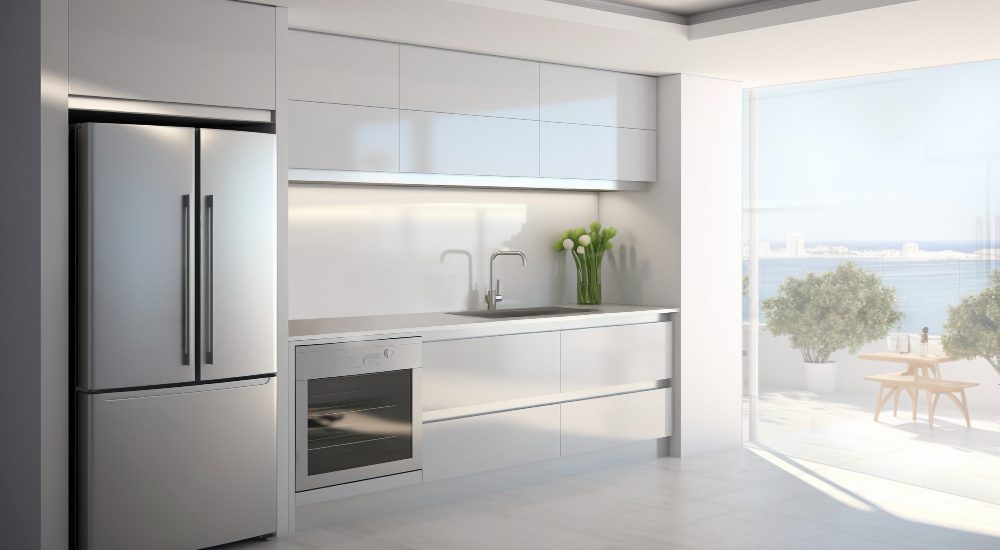 position your fridge in a modular kitchen